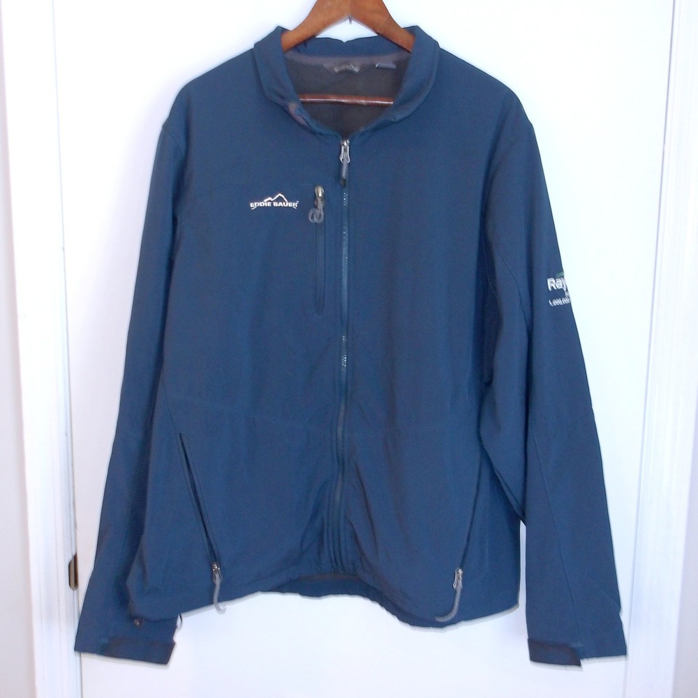 Eddie Bauer Softshell Jacket Full Zip Lightweight Layering Coat 2XL #5326